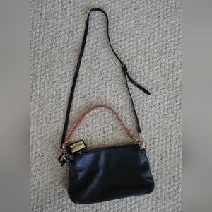 Valentina Black Genuine Leather Convertible Bag made in Italy